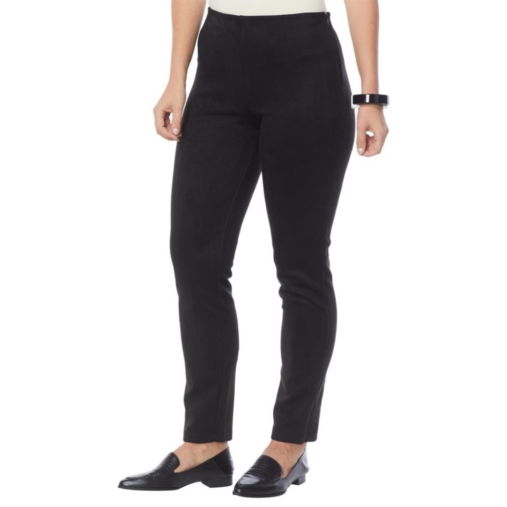 NWT MarlaWynne faux suede stretch straight leg pant size 16W